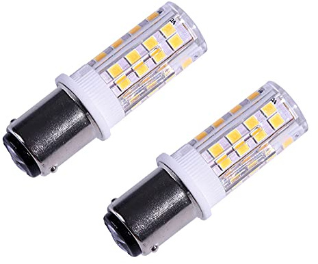 ShuoHui 2x B15D B15 5W = 40W LED Light Bulb Halogen Lamp 51x 2835 SMD AC 220-240V 360LM Warm White 3500K
