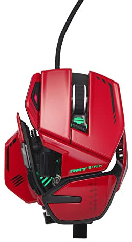 Mad Catz R.A.T. 8+ ADV voll verstellbare kabelgebundene Gaming-Maus – Metallbasis – 20.000 DPI – 11 programmierbare Tasten – 4 Benutzerprofile direkt gespeichert – RGB-LED anpassen, stimmbares