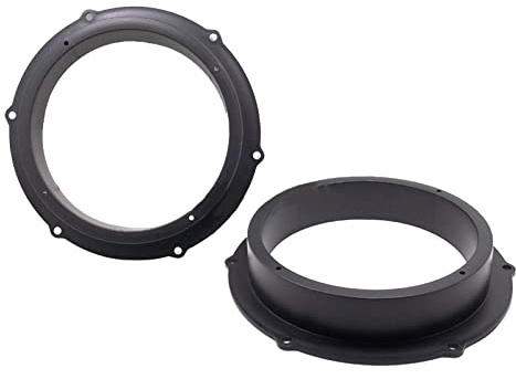 Newwyt 2 Piezas Negro 65 Pulgadas Coche Altavoz Montaje Espaciador Adaptador Anillos adecuados para Magotan-Skoda Coche estéreo Audio Altavoz Espaciador Negro plástico