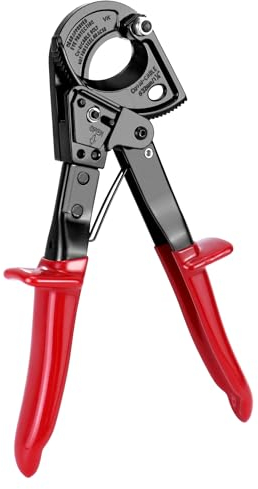 QWORK® Cortadores de carraca, HS325A Cortacables con trinquete robusto, para cables de cobre y aluminio, hasta 240 mm²