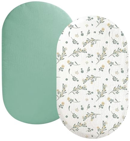 Spannbettlaken Kinderwagen,Spannbettlaken 70x35cm Spannbettlaken Beistellbett Kinderwagen Matratzenbezug Kinderwagen Spannbettlaken Babynest Bettlaken Babybett ZubehöR Spannbettlaken Stubenwagen(Grün)