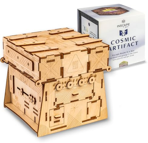 INSCAPE Cosmic Artifact – Cluebox – Level 5 molto pesante – Scatola puzzle in legno – Puzzle Box – Escape Room gioco per adulti – Giochi di aglio – Puzzle in legno 3D – Giochi di pensiero