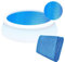 Ratpzou 8FT Couverture Solaire De Piscine Ronde, Film D'isolation Thermique pour Piscine, Couverture Solaire Protection UV Film À Bulles pour Les Piscines Gonflables Solaires du Bain À Remous