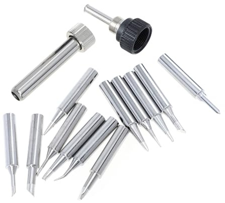 SOPOTUTU Kit de Puntas de Soldadura de Cobre para Estación de Soldar Intercambiables Duraderas y Fáciles de Limpiar Accesorio Práctico para Reparaciones Electrónicas y Bricolaje
