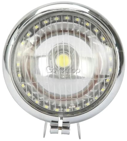 BHGMGEBLV Motocicleta Faros Delanteros Para Virago XV 250 500 535 700 750 920 1100 Faros Antiniebla LED Angel Eye Cromados Para Motocicleta
