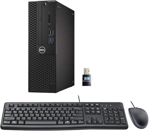 Dell Optiplex 3050 SFF Desktop Computer, Intel Core i5-7500, 8 GB de RAM, SSD de 256 GB, WiFi, Bluetooth, Teclado QWERTY, Windows 11 Pro (reacondicionado)