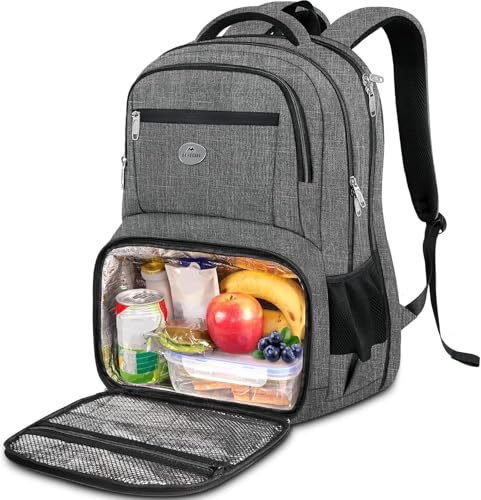 MATEIN 17 Inch Laptop Backpack with Lunch Compartment,Large Travel Rucksack | TSA Work Backpack for Men Women with Laptop Compartment,Water Resistant Work Bag with Padded Straps for School Backpack