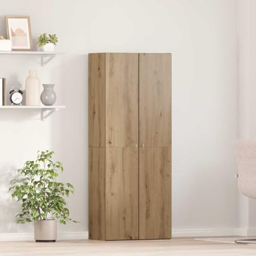Refined Stauraum Lagerschrank für Büro Schrank Büromöbel Aufbewahrungsschrank Büroschrank mit Regal Artisan-Eiche 60 x 32 x 153 Holzwerkstoff