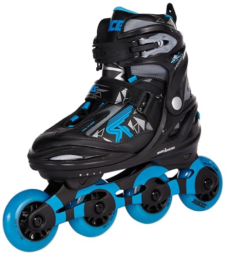 Roces Moody Boy TIF - Pattini in linea per bambini, colore: nero/blu