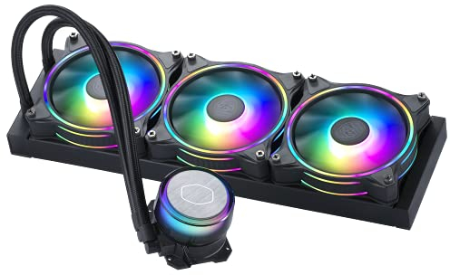 Cooler Master MasterLiquid ML360 Illusion ARGB Close-Loop AIO CPU-Flüssigkeitskühler, durchscheinende Kuppel, 360 mm Heizkörper, MF120 Halo PWM, AMD Ryzen AM5/AM4, Intel LGA1700/1200