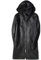Herren Schaffell Mantel Mittellang Kapuze Windbreaker Mantel Herren Echtleder Jacke Herren Slim Fit 100% echter Schaffell Mantel Schwarz XL
