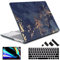 May Chen Case Compatible for 13.5 Microsoft Surface Laptop 5/4/3 with Metal Palm Rest Model 1951/1868, Plastic Hard Shell Case with Screen Protector + Keyboard Cover + Dust Plug, Blue Marble