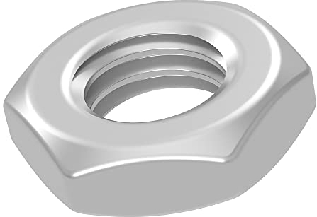 Seccaro - 20 écrous hexagonaux M10 en acier inoxydable V2A VA A2, DIN 439, basse forme B