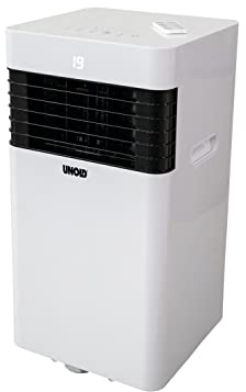 Unold 86220 Mobiles Klimagerät ARCTIC 7k - 750W, EEk A, Bodenrollen, Kühlen, Entfeuchten, Ventilieren, Räume bis 30m² / 70m³, Kältemittel R290, inkl. Abluftrohr, Fensterabdichtungs-Set, Fernbedienung
