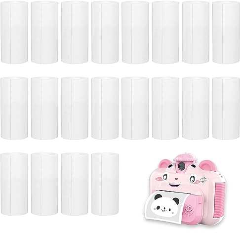 20 Rollen Druckpapier Thermopapier Nachfülldruckpapier für Kinderkamera und Mini Drucker Kinder-Sofortdruckkamera (57mm * 30mm * 6.6m)