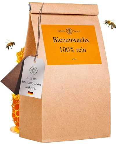 Nordbienchen® Bienenwachs Pastillen 100g – Reines Bienenwachs für Naturkosmetik, Seifen, Salben, Basteln, Pastillen und Kerzen – Aus Eigener Imkerei – Ohne Zusätze