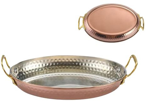 Padella in acciaio inossidabile, grande padella da cucina, 18 x 12 x 3 cm, pentola con manico in acciaio inossidabile, pentole da cucina, design resistente al calore per casa, esterni, cene, riunioni