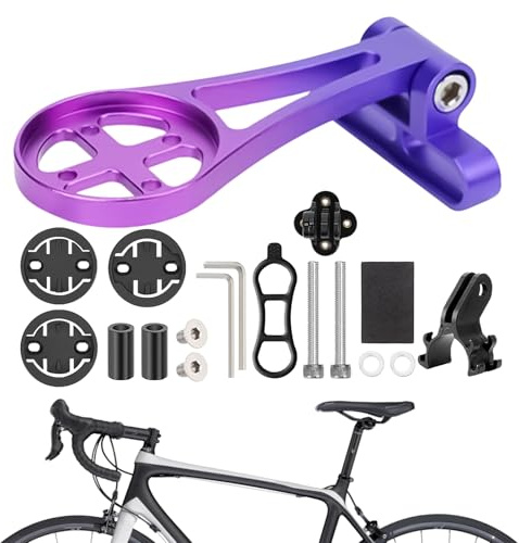 Genérico Supporto per computer da bicicletta | Supporto regolabile per manubrio anteriore,Supporto per computer da ciclismo con tracciamento dati e navigazione