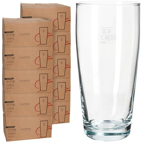 MamboCat 120er Set Willibecher 0,3 L geeicht I Biergläser aus klarem Glas mit Eichstrich I Trinkgläser für Bier, Wasser, Cocktails & Softgetränke ideal für Gastro, Bars & Restaurants