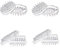MEISH 8 Pieces Carpet Protectors Spiked Caster Cups Round Square Furniture Caster Cups Clear Caster Cups for Sofas Tables Chairs