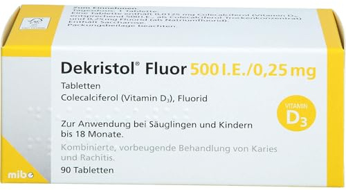 Dekristol 500 I.E. Vitamin D Tabletten mit Fluor für Säuglinge 90 Stück
