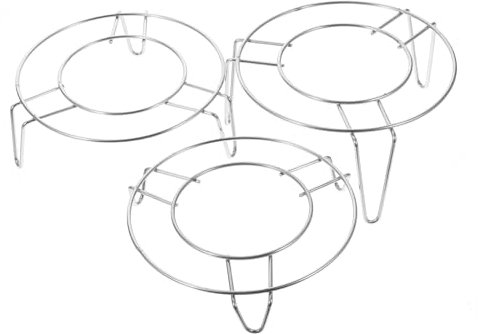 GOOHOCHY 3pcs Steamer Rack Round Steam Racks Steaming Basket for Cooking Pot Kitchen Supply Sturdy and Easy to Clean