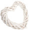 Garneck Diy Rattan Heart Wreath, White Grapevine Garland Wreath Wicker Twig Wreath Natural Vine Garland Wreath Frame for Wedding Valentines Day Decoration 20cm