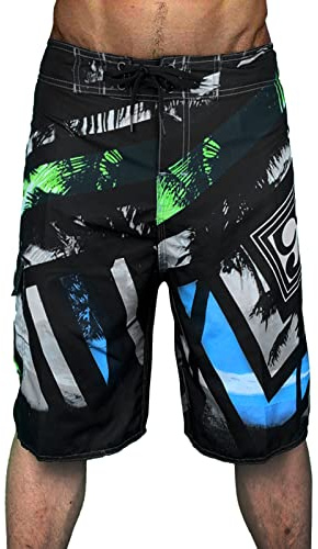 FGUUTYM Badshorts herr knälång sport plus storlek fem surf snabbtorkande strandbyxor shorts badshorts herr