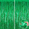 KERNOWO Lametta Vorhang Gewellter Grün Glitzer,2 Stück Party Vorhänge Luftschlangen Fransen Geburtstag Hintergrund Dekoration für St Patrick's Day Irland Mallorca Hawaii Aloha Fussball Geburtstag Deko