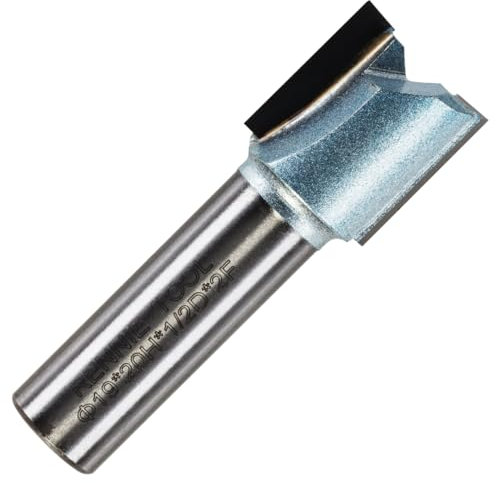 Rennie Tools - 19mm (3/4) Cutting Diameter x 20mm Flute x 1/2 Shank TCT Tipped 2 Flute Straight Router Cutter Bit. Compatible With Makita Trend Festool Hikoki Dewalt Router Etc. 19mm Router Bit