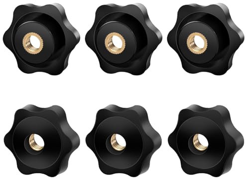 xiaoxiaozhijia 6 Stück Flügelmutter M8,Sterngriffmutter M8,Rutensteine Äußerer Durchmesser 32mm,Rändelmutter für Mechanische Industrie Möbel Elektronische Ausrüstung Fitnessgeräte