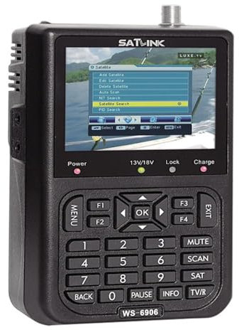 POFET Satelliten Messgerät Sat Finder, Satelliten-Finder-Signalmessgerät, mit 3.5in LCD Display Daten Digitales Satellitensignal Finder Meter