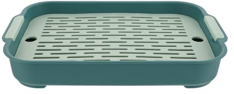 Garneck Guinea Pig Litter Box Rabbit Toilet Tray: Bunny Cage Litter Pan with Grid for Small Animal Potty Training Pet Toilet for Guinea Pig Rabbit Ferret Easy Clean