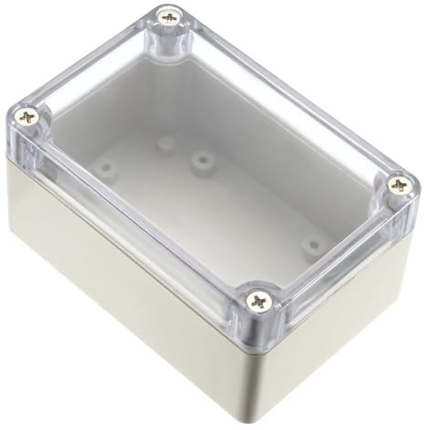 TOP-VIGOR 100 x 68 x 50 mm vattentät IP65 elektrisk kopplingsbox, ABS-plastprojektlådor med skruvar för gör-det-själv-elektronikprojekt, inomhus/utomhus kraftmodulfodral, instrumentfodral box, klar