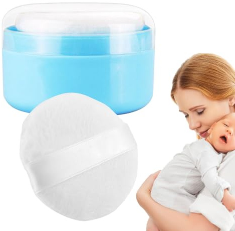 Boîte De Rangement Pour Talc Pour Enfant | Houppette Et Récipient Pour Poudre Corporel Pour Bébé | Boîte Anti-fuite | Distributeur Avec Houppette