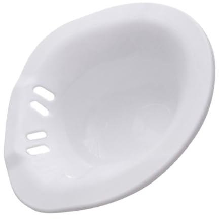 GAROZATION Sitzbad Becken für Toilettensitz aus Kunststoff Hockbecken mit Breitem Rand zur Wundpflege Ergonomisch Wandhängbar für Postoperative und Wochenbettpflege