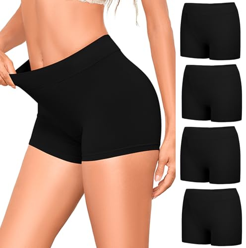 Briyat Womens Boxers High Waisted Knickers For Women Full Coverage Tagless | S-3XL Boyshorts, Ladies Underwear Shorts, Cotton Underwear Women, Under Dress Shorts, Double-Layer Gusset, Short Leg