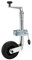 OROK - Bride + Roue Jockey remorque diamètre 35mm avec manivelle - Acier galvanisé - Kit Roue Jockey Pleine Plastique 160mm - Charge Max. à la flèche 80kg - Livrée avec Bride + visserie