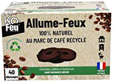 K-OFEU - Accendisigari naturali e vegetali, per camini, stufe e barbecue, 40 accensioni