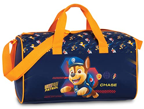 Paw Patrol Marshall Chase Skye - Bolsa de deporte infantil (38 x 22 x 20 cm, 16 L), color azul marino, Marshall Marino, 38 cm, Bolsa de deporte