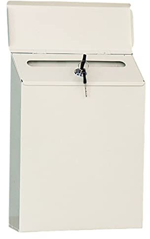 Boîte aux lettres à verrouillage vertical durable pour porte d'entrée ou bureau Beige