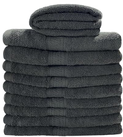 Myooka Badetuch-Set 2 Stück 600 G/m² 100% Frottee-Baumwolle Hochwertige Handtücher Sehr Saugfähig Für Badezimmer Dusche Täglichen Gebrauch – Maschinenwaschbar (70 X 140 cm, Grau)