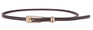 QUEEN HELENA Cintura Sottile con Fibbia Cinta Fina Elegante Donna CI026-4 (Testa di Moro, Taglia Unica)