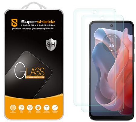 Supershieldz (2 Pack) Designed for Motorola Moto G Play (2024) Tempered Glass Screen Protector, Anti Scratch, Bubble Free
