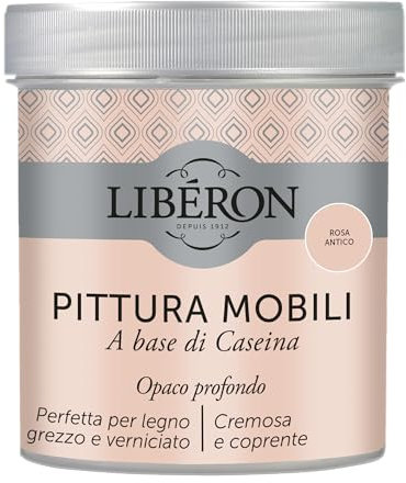 Libéron Peinture Meubles à base de Caséine Rose Antique 0.5 L