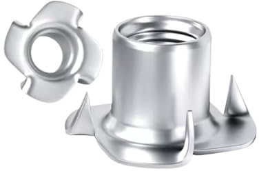 Dado a quattro griffe zincato, dado for altoparlante, dado a T, dadi a T ciechi con perno for mobili M3-M12(M5 (20Pcs))