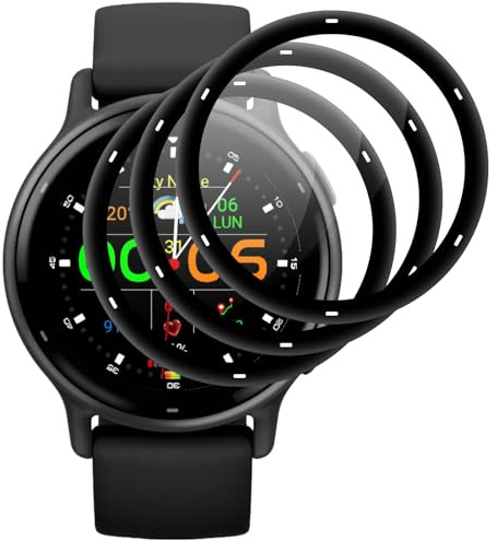 Panzer Schutz Glas Kompatibel mit Garmin Vivoactive 5, High Definition Panzer Schutzfolie, Runde Kante Displayschutz, Blasenfest Installation, Touch Sensitive, Anti-Kratzer Panzerfolie, 3 Stück