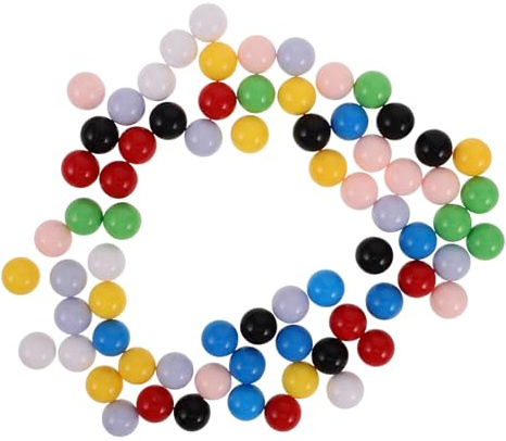 Juguete de Canicas Pequeñas de 12mm, 80 Piezas, Plástico, Colores Sólidos | Escuela y Hogar, Mejora Coordinación Mano Ojo, Creatividad y Habilidades Operativas, para Niños Estilo Aleatorio