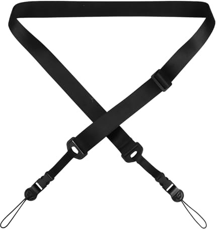 NIRJIK Universal Black Shoulder Strap for Tablet Case, Adjustable & Detachable Carrying Strap with Buckle, Replacement Neck Belt for iPad Samsung Tab Laptop Camera Bag Notebook Messenger Briefcase