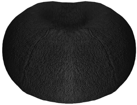LSYHHXC Puffs Pera Funda de puf Tipo sin Relleno Interior(Black,D70cm-cover)